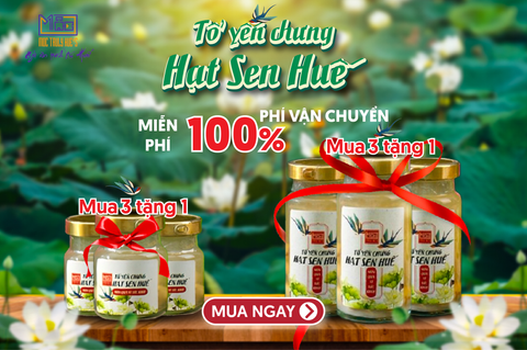 SIÊU KHUYẾN MÃI MUA 3 TẶNG 1 VÀ FREE SHIP KHI KHÁCH ĐẶT MUA HỦ YẾN CHƯNG SEN