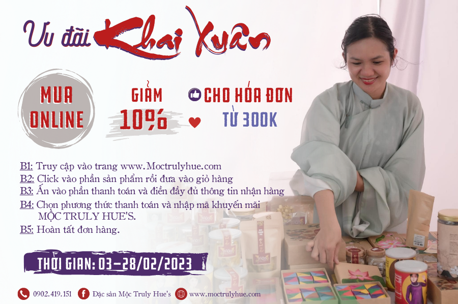 MỘC TRULY HUE'S - ƯU ĐÃI KHAI XUÂN ĐẦU NĂM🧡🧡