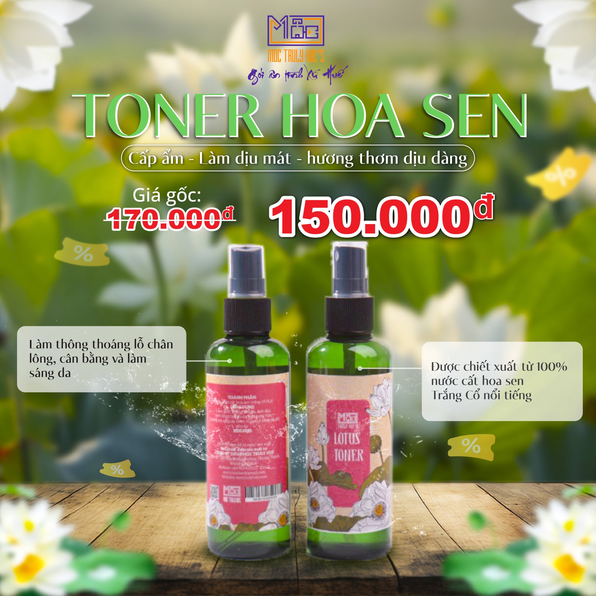 NHÂN NGÀY 08/03 TONER HOA SEN GIẢM CHỈ CÒN 150K