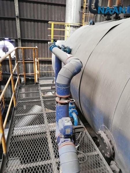 Disc check valve installed on boiler feedwater line