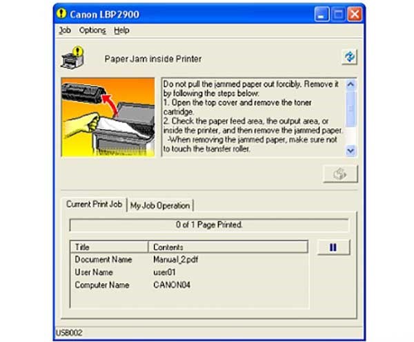 Máy in Canon 2900 bị kẹt giấy và cách khắc phục nhanh nhất