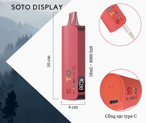 Soto Display 8000 Puffs Disposable Pod
