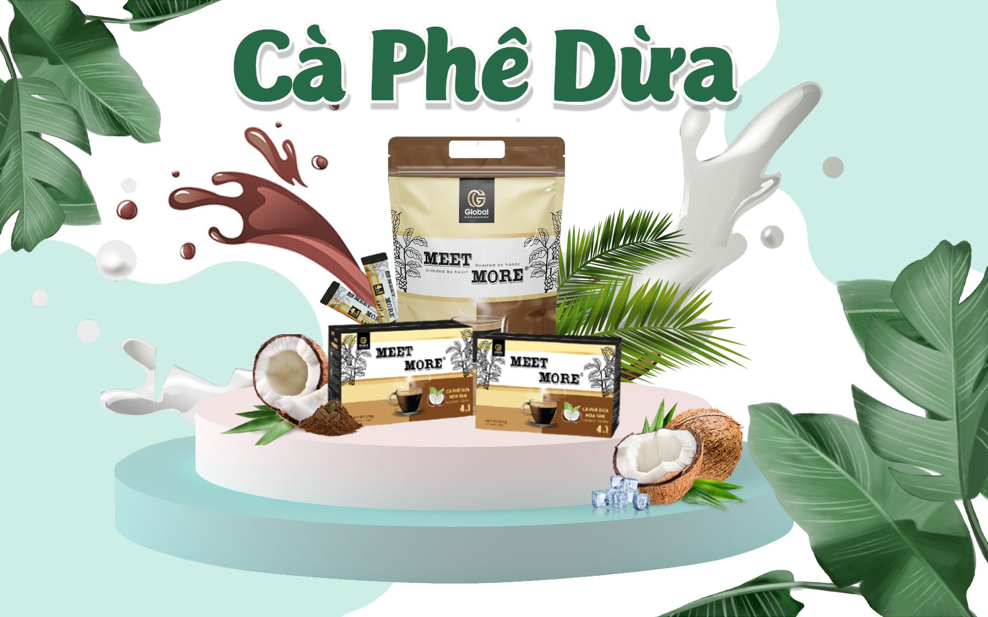 Cà phê hòa tan Meet More vị Dừa