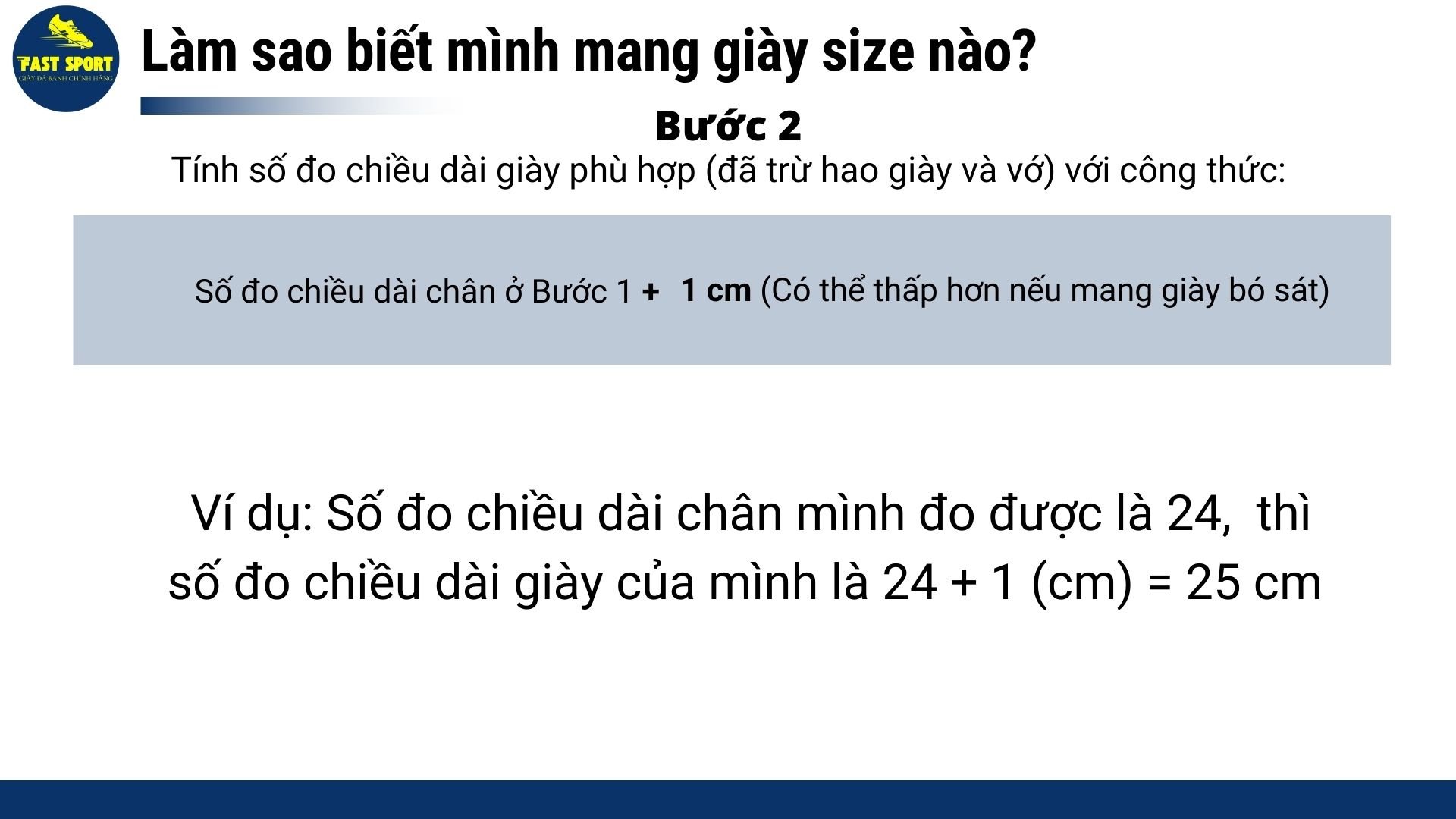 Hướng dẫn chọn size giày đá bóng