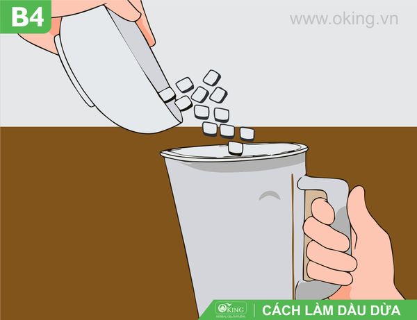 Phương pháp wet mill 03 cách làm dầu dừa nguyên chất tại nhà bước 4