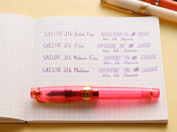 So Sánh 4 Cỡ Ngòi Phổ Biến Nhất Bút Sailor