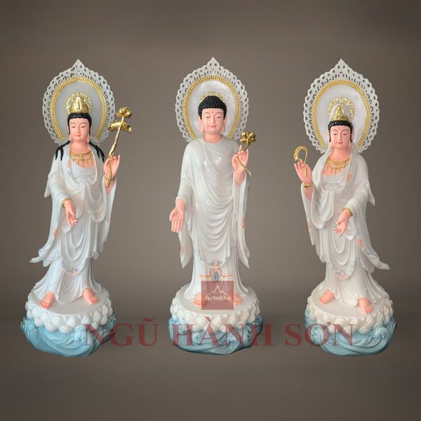 Bộ Tượng Tây Phương Tam Thánh - Biểu Tượng Của An Lạc và Trí Tuệ
