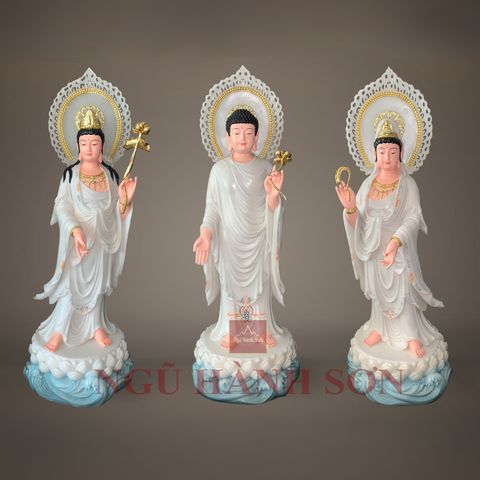 Bộ Tượng Tây Phương Tam Thánh - Biểu Tượng Của An Lạc và Trí Tuệ