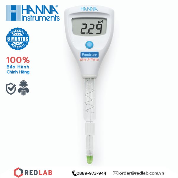 Bút đo pH trong rượu Hanna HI981033 - RedLAB