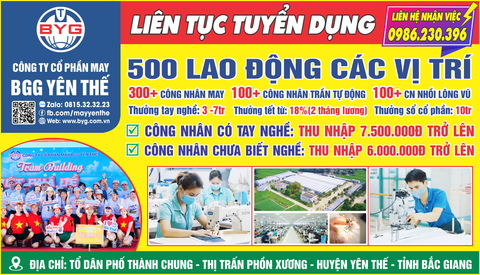 🔥 CƠ HỘI VIỆC LÀM HẤP DẪN – TUYỂN 500 LAO ĐỘNG THU NHẬP CAO 🔥