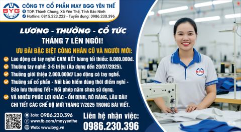 💥 LƯƠNG – THƯỞNG – CỔ TỨC: THÁNG 7 LÊN NGÔI!