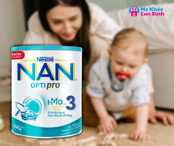 Sữa bột dinh dưỡng Nan Optipro HMO số 3 cho Bé từ 12 - 24 tháng tuổi