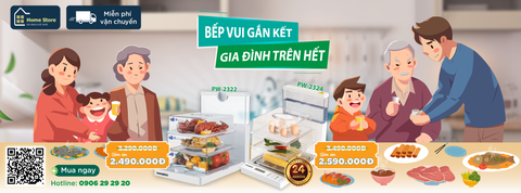 Ngày Gia đình Việt Nam 28/6 tưng bừng giảm giá Máy hấp điện gấp gọn Panworld