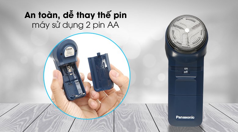 Máy cạo râu Panasonic ES534DP527 - Hoạt động bằng pin