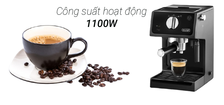 Máy pha cà phê Delonghi ECP31.21 - Sử dụng hiệu quả hơn với nút vặn thông minh và công suất hoạt động 1100W