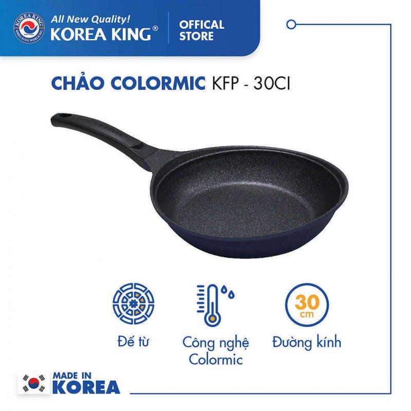 Chảo chống dính Colormic Korea King KFP-30CI