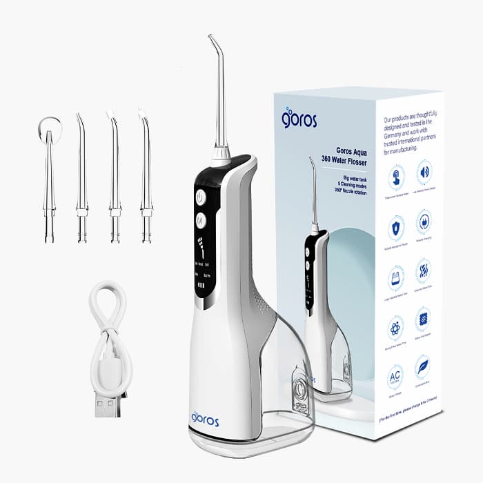 Máy Tăm Nước Cầm Tay GOROS Aqua 360 Water Flosser