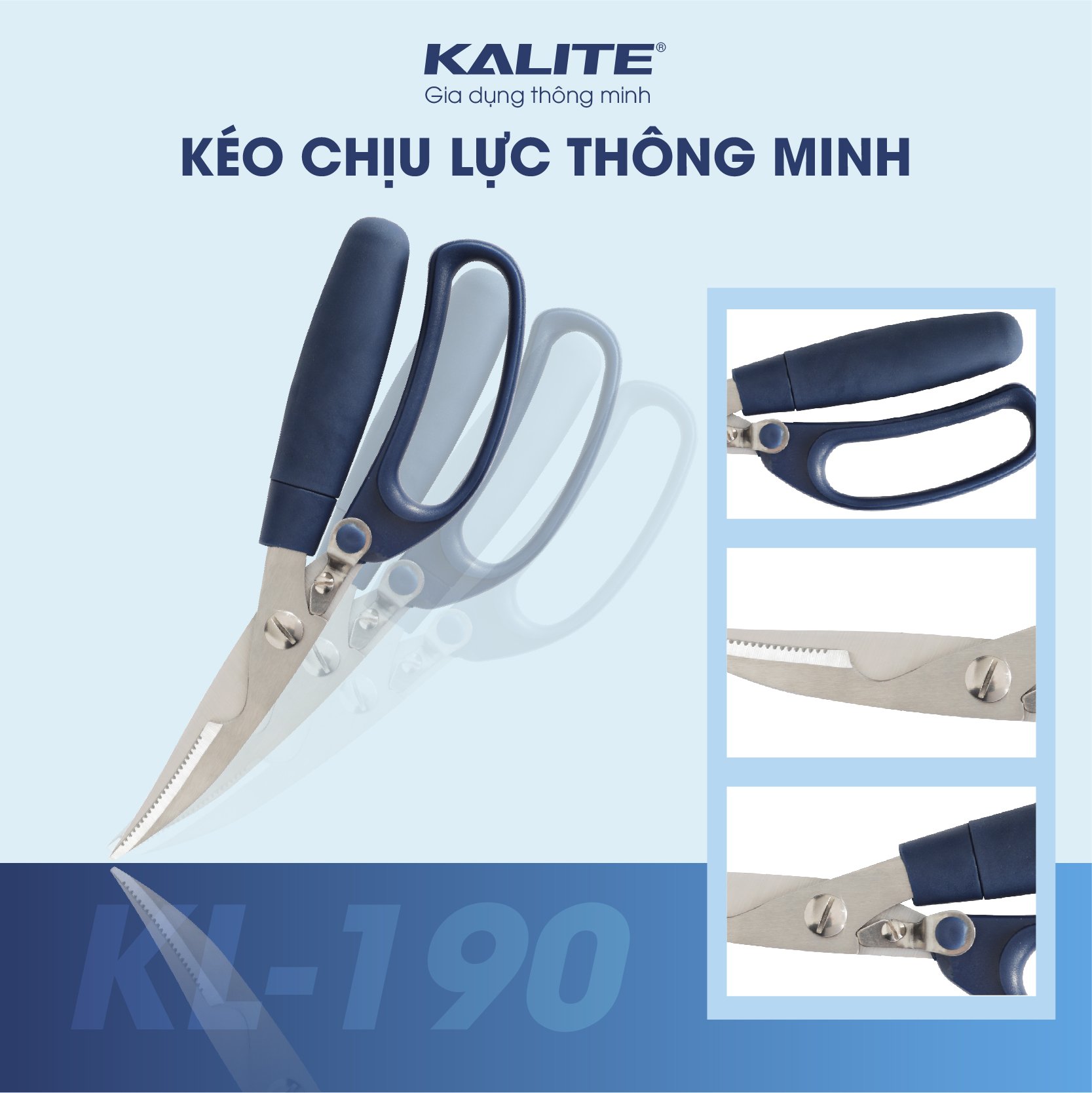 Bộ dao kéo inox Kalite KL-190