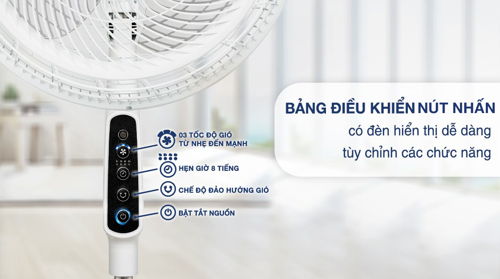 Quạt đứng Tefal Turbo Life VH659690 có remote - Bảng điều khiển