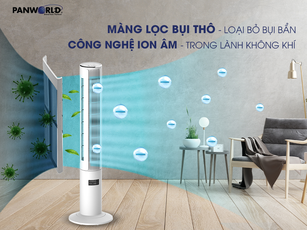 Cải tiến với màng lọc bụi thô và ion âm lọc không khí