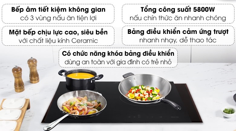 Bếp Điện Từ 3 Vùng Nấu Trở Lên