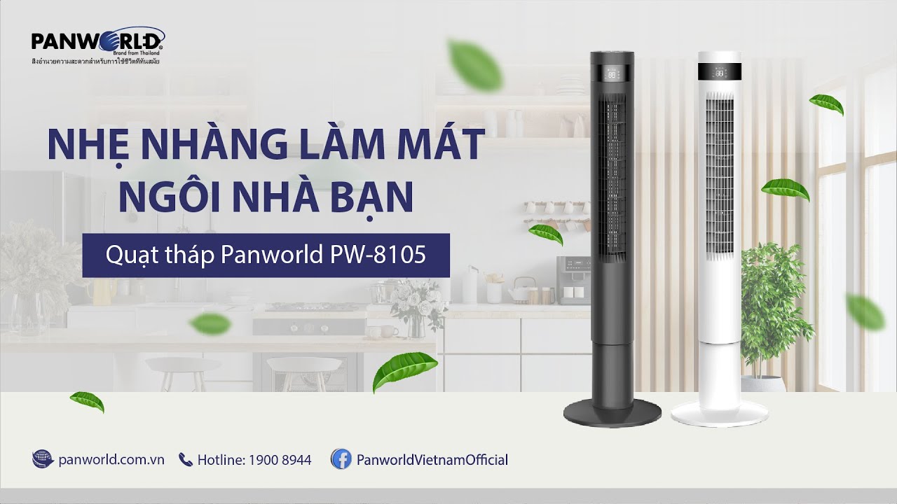 Quạt tháp Panworld PW-8105 (B-W) sản phẩm bán chạy Thái Lan