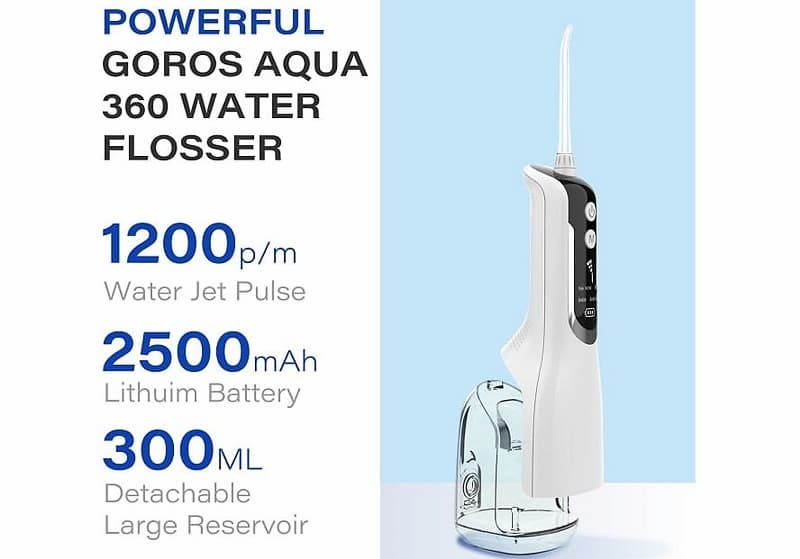 Máy Tăm Nước Cầm Tay GOROS Aqua 360 Water Flosser - Tích hợp công nghệ HydroPulse tiên tiến
