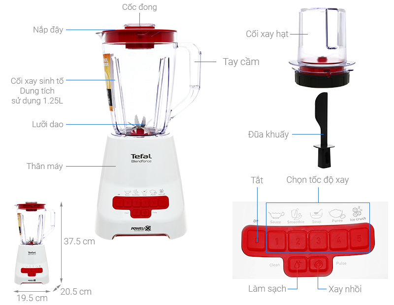 Máy xay sinh tố Tefal BL477566