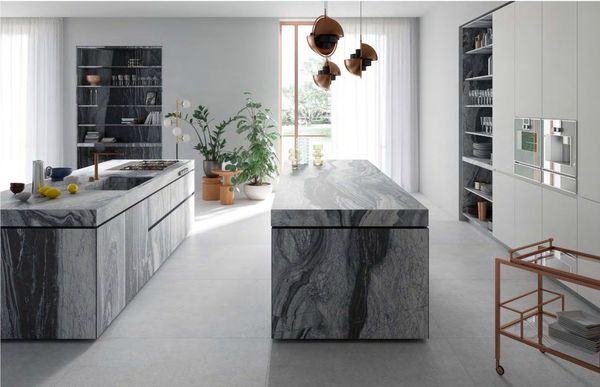 đá nung kết lát sàn màu xám