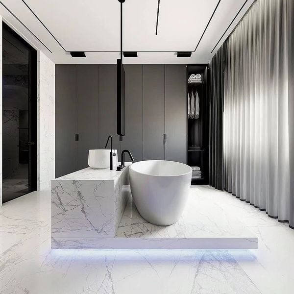 Đá nung kết lát nhà vệ sinh