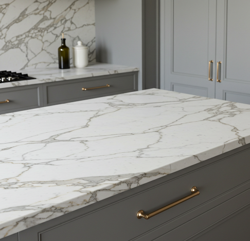 Hình ảnh đá Marble ở hạng mục bếp