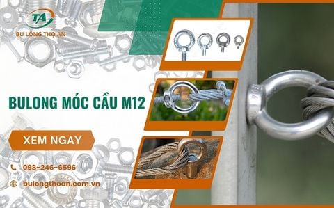 Bu lông móc cẩu M12 chất lượng cao, giá tại kho