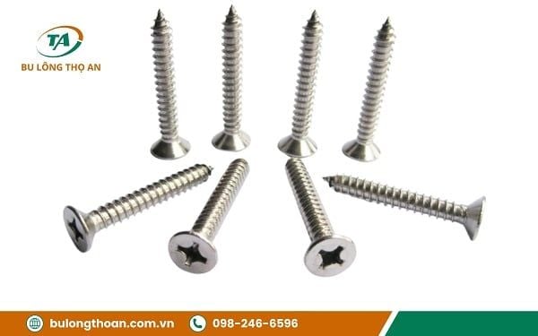 Vít gỗ lục giác chìm thép mạ