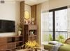 Thiết kế nội thất phòng khách có đặt bàn thờ