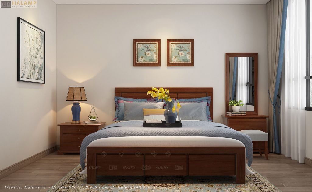 Mặt bằng phòng ngủ master căn hộ Rubik cầu Giấy