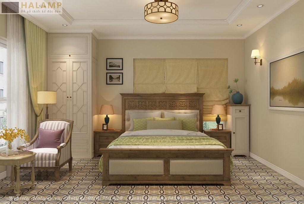 Thiết kế phòng ngủ master căn hộ Vimeco