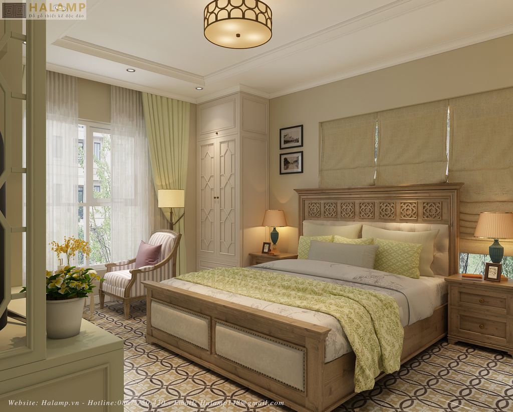 Thiết kế phòng ngủ master căn hộ Vimeco