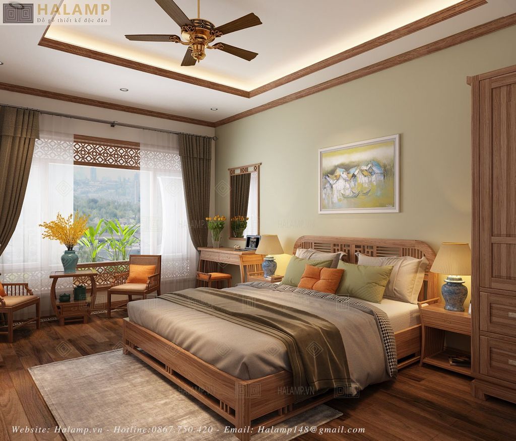 Thiết kế phòng ngủ master căn hộ West lake