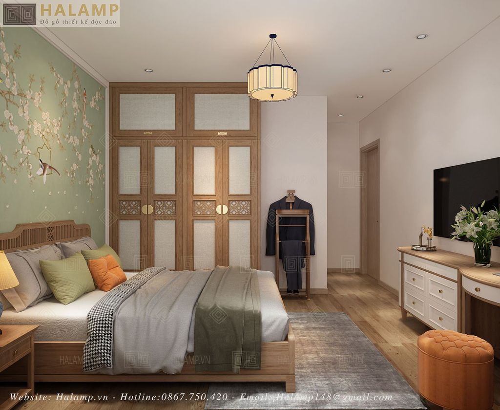 Thiết kế phòng master chung cư The Wisteria – Hoài Đức