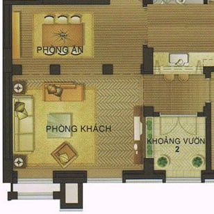 mặt bằng phòng khách the manor