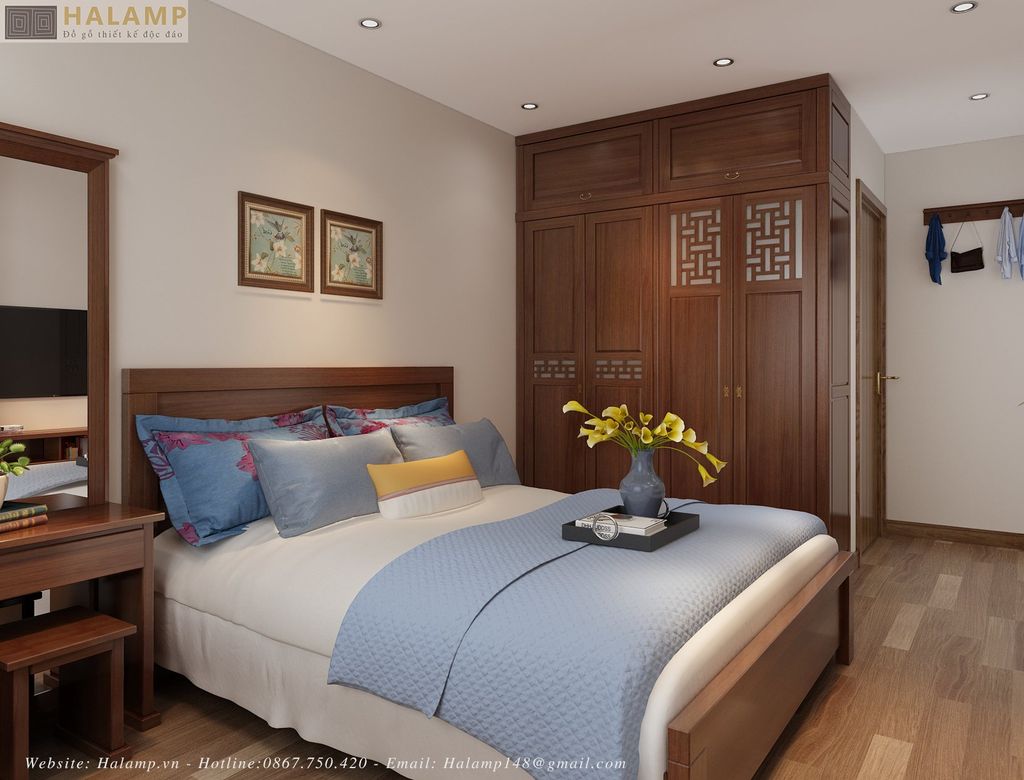 Thiết kế phòng master chung cư HD Mon city