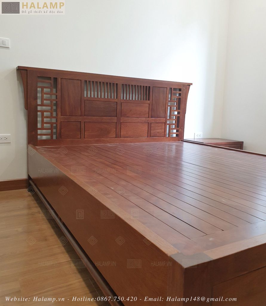 Giường ngủ gỗ Gõ