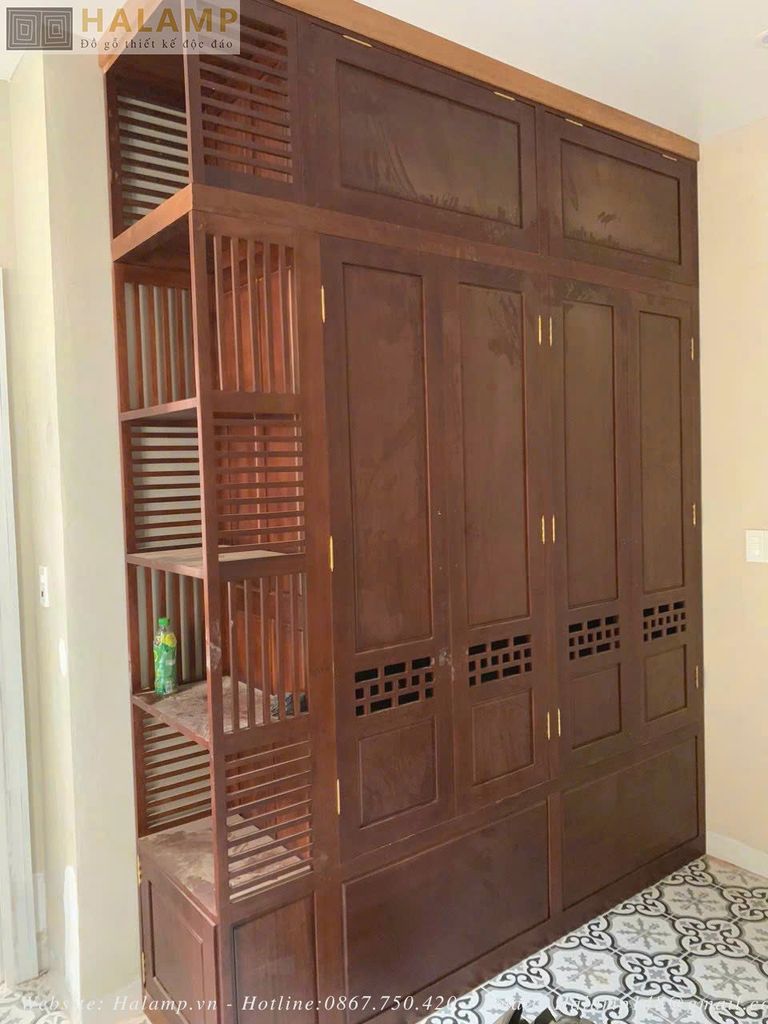Hình ảnh thực tế tủ áo gỗ Gụ
