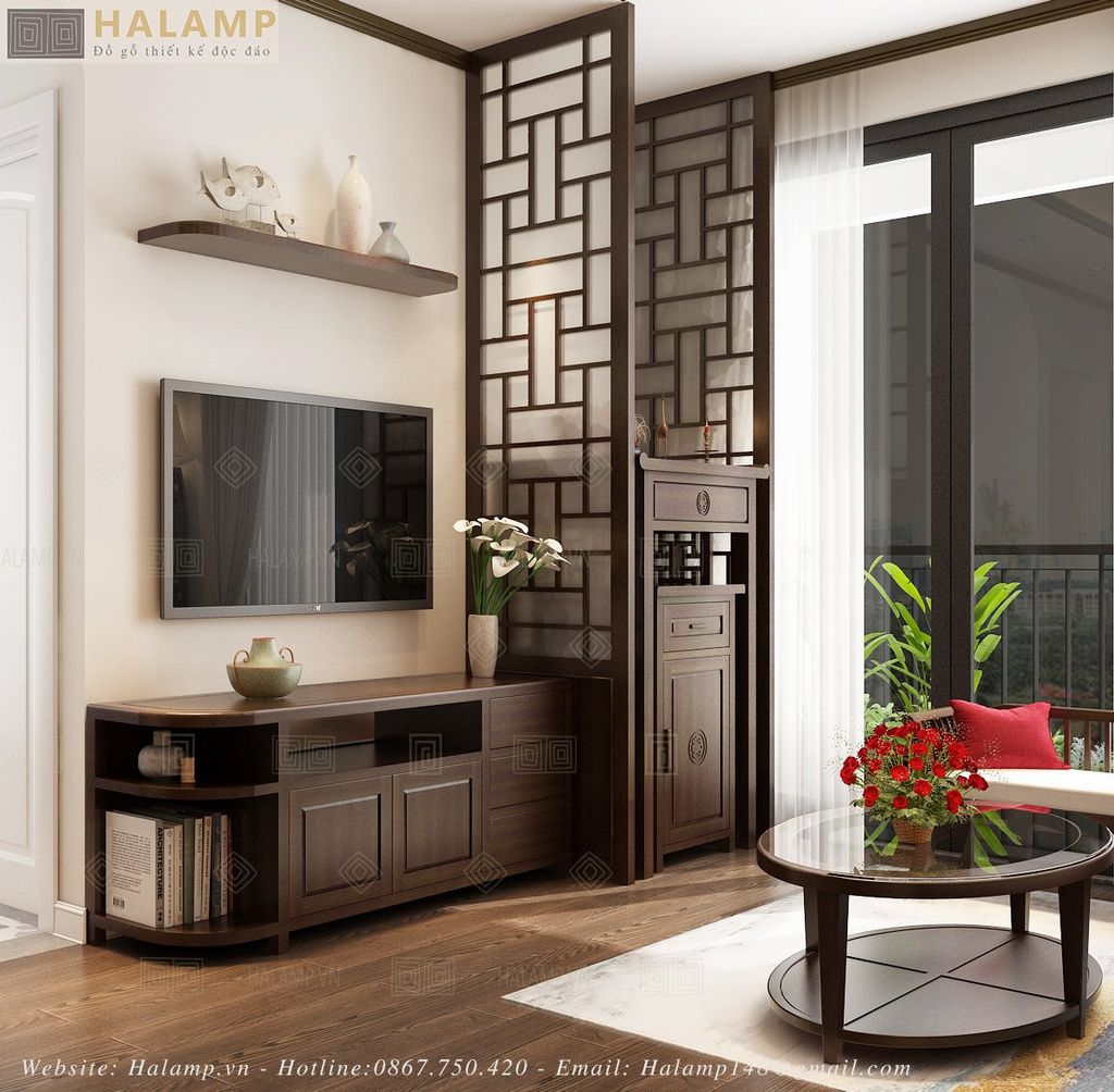 Thiết kế bàn thờ đứng trong không gian phòng khách nhỏ