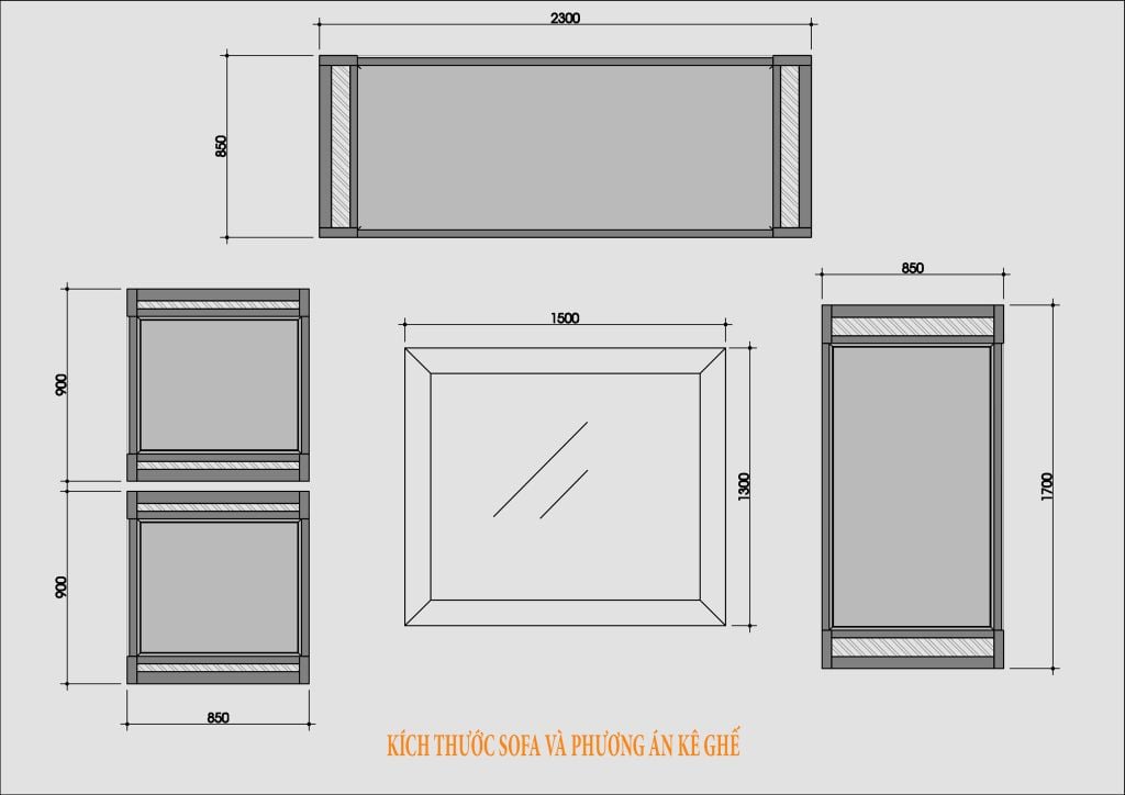 kích thước sofa gỗ tự nhiên
