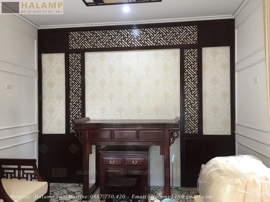 mẫu bàn thờ gia tiên cho nhà liền kề