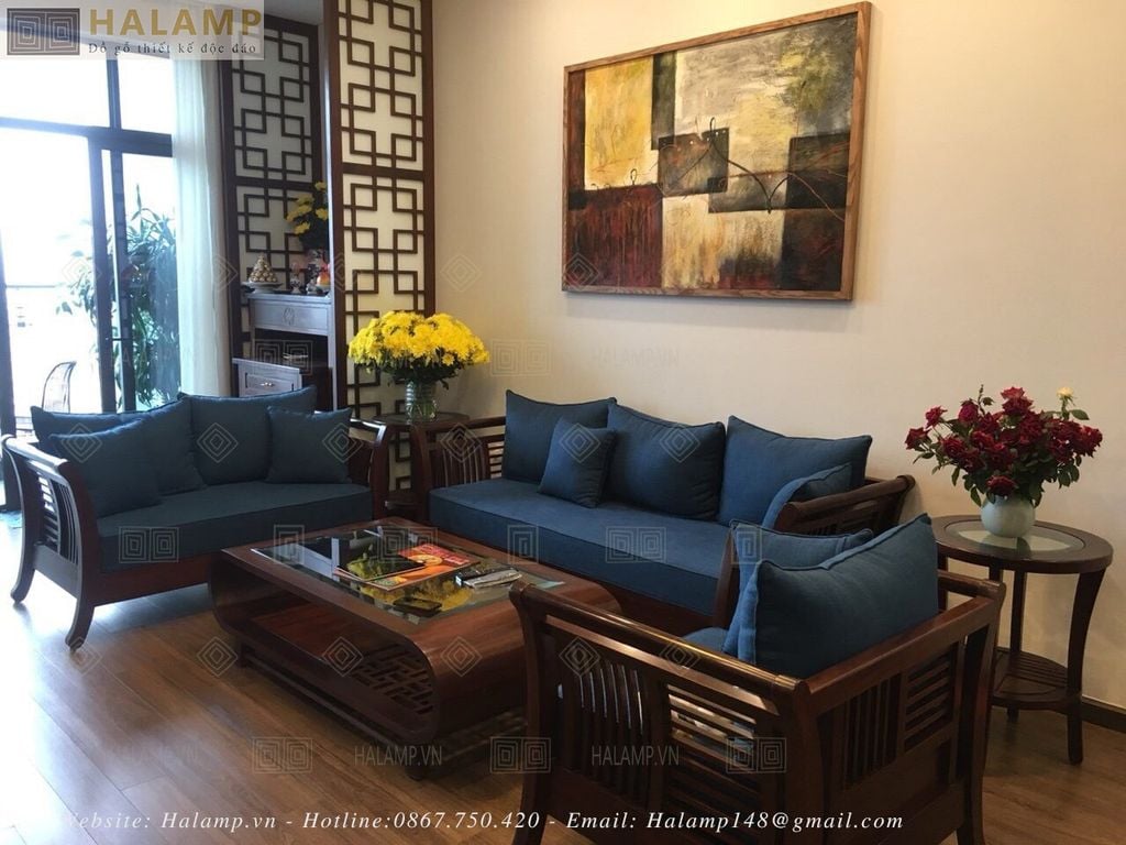 Cắm hoa phòng khách nội thất Việt