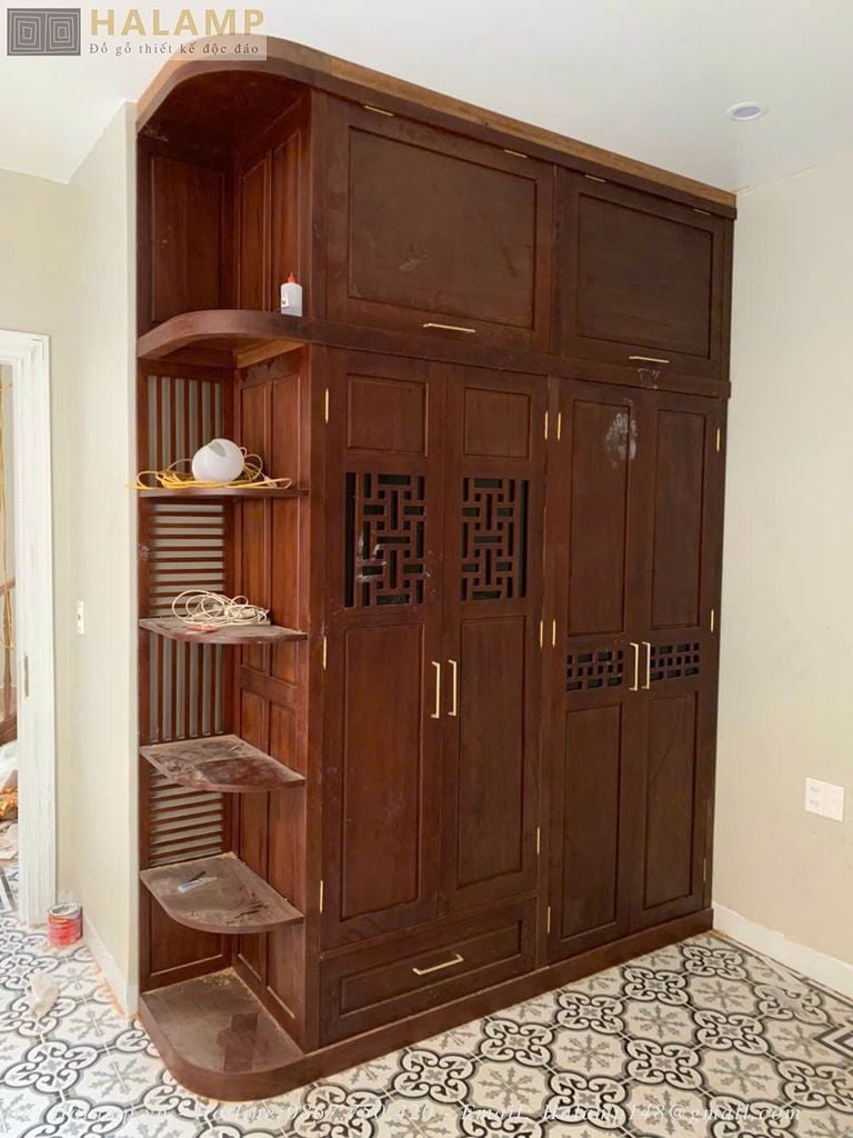Hình ảnh thực tế tủ áo gỗ Gụ