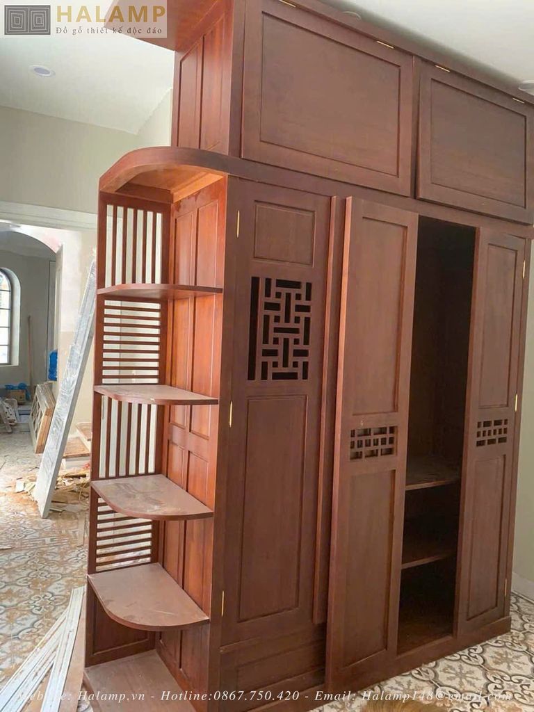 Hình ảnh thực tế tủ áo gỗ Gụ