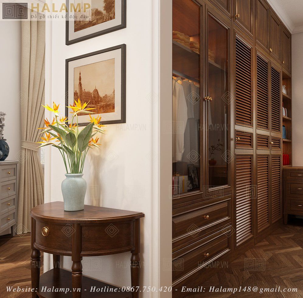 Bàn console đặt ở vị trí phòng ngủ